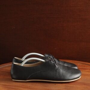Origo The New Derby Womens SZ 6.5 BLK Leather Barefoot Minimalist Classic Shoes